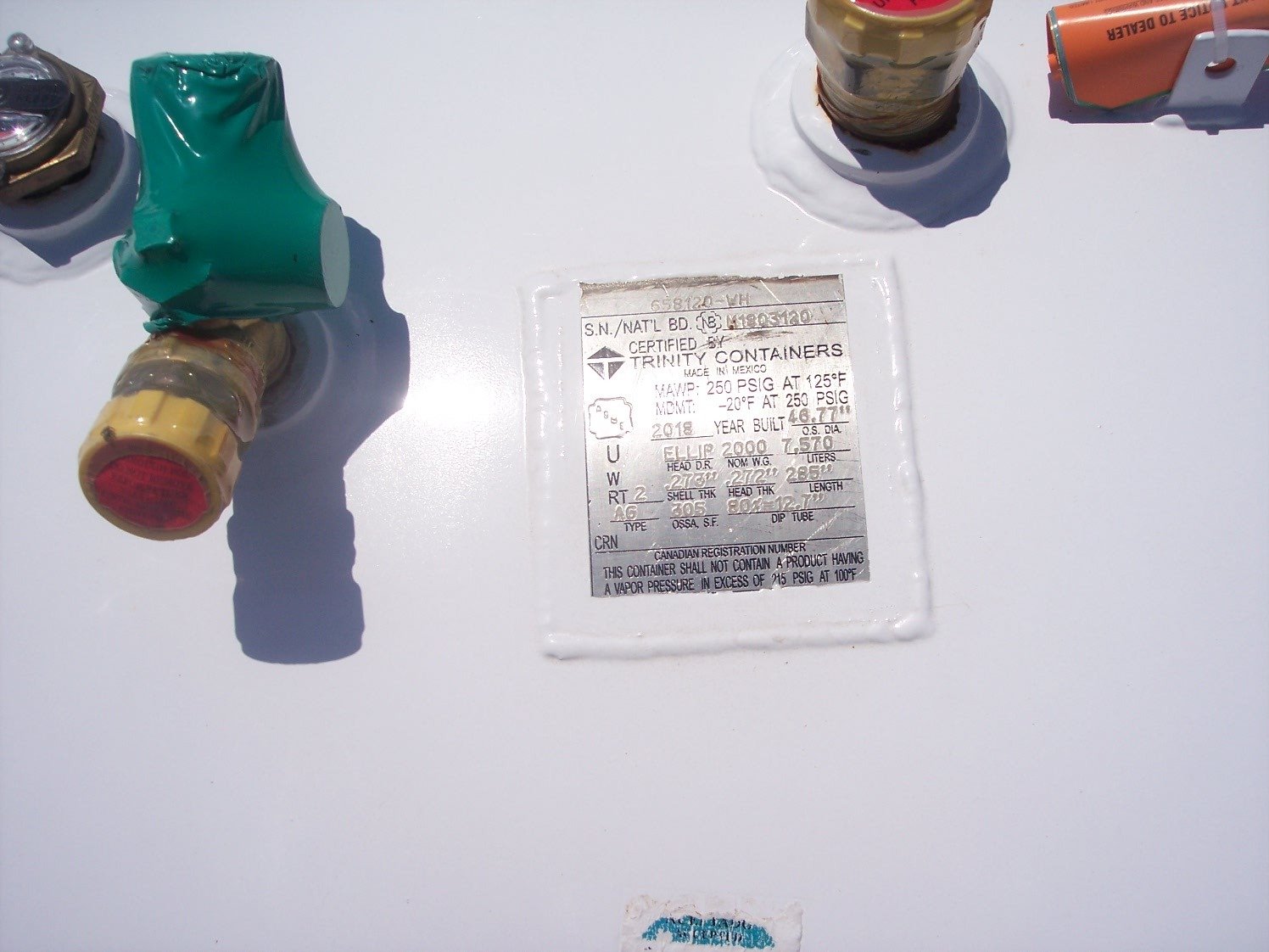 Manchester Tank 2000 Gallon Propane Tank PA-673-B