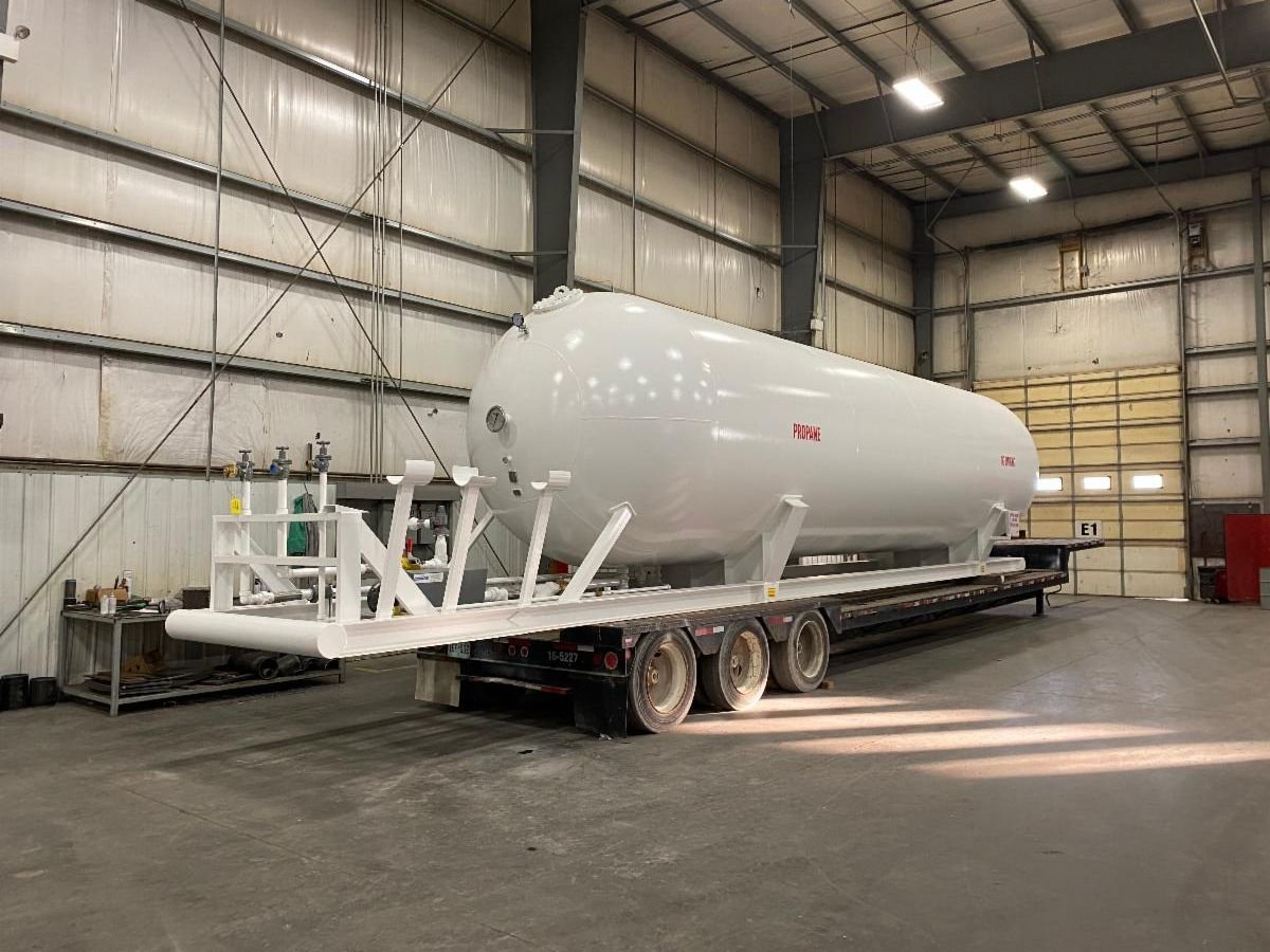 30,000 Gallon ASME Skid Propane Storage Tank