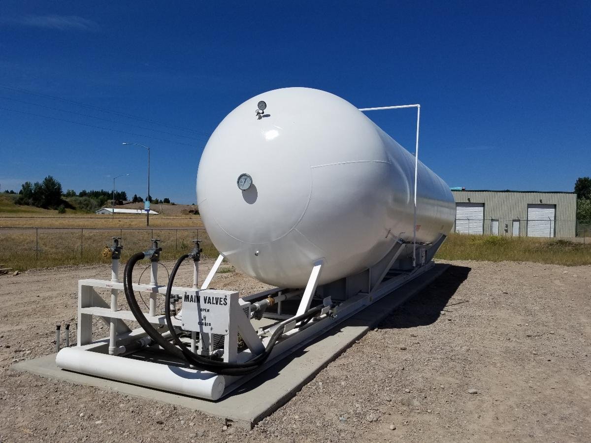 30,000 Gallon ASME Skid Propane Storage Tank