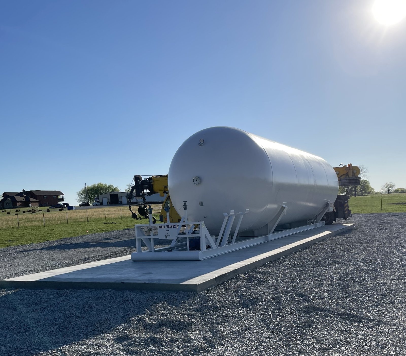 30,000 Gallon ASME Skid Propane Storage Tank