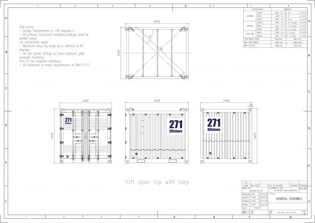 Conex Off-Coast 10ft DNV Offshore Open Top Shipping Container