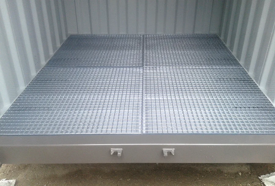 20ft x 8ft Open Mesh Floor Bunded Storage Container