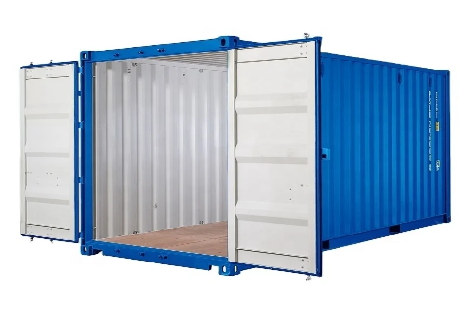 20ft Self Storage Container with Bamboo Floor Blue RAL 5010