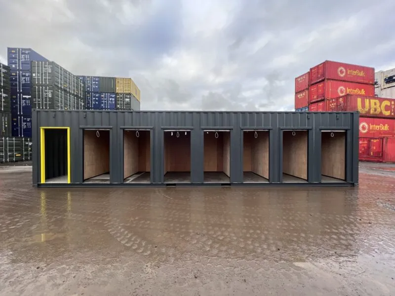 40ft High Cube Multi-Store Container 7-Bay Self Storage Unit