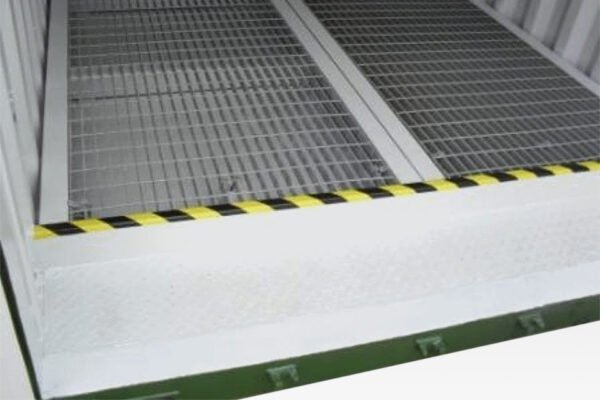 20 ft x 8 ft Open-Side Bunded Storage Container with Mesh Floor