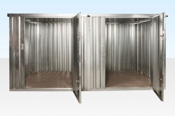 3m x 4.2m Side Linked Flat Pack Container Bundle Galvanised