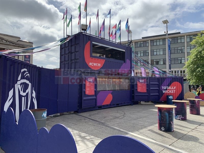 Converted Shipping Container DJ and AV Booth