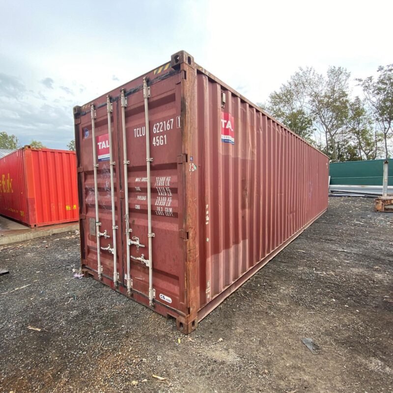 Clean Used 40ft Shipping Container Red