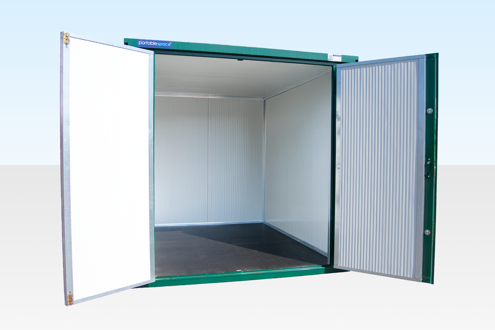 Portable Space Insulated 3m XL Double Door Flat Pack Store Green