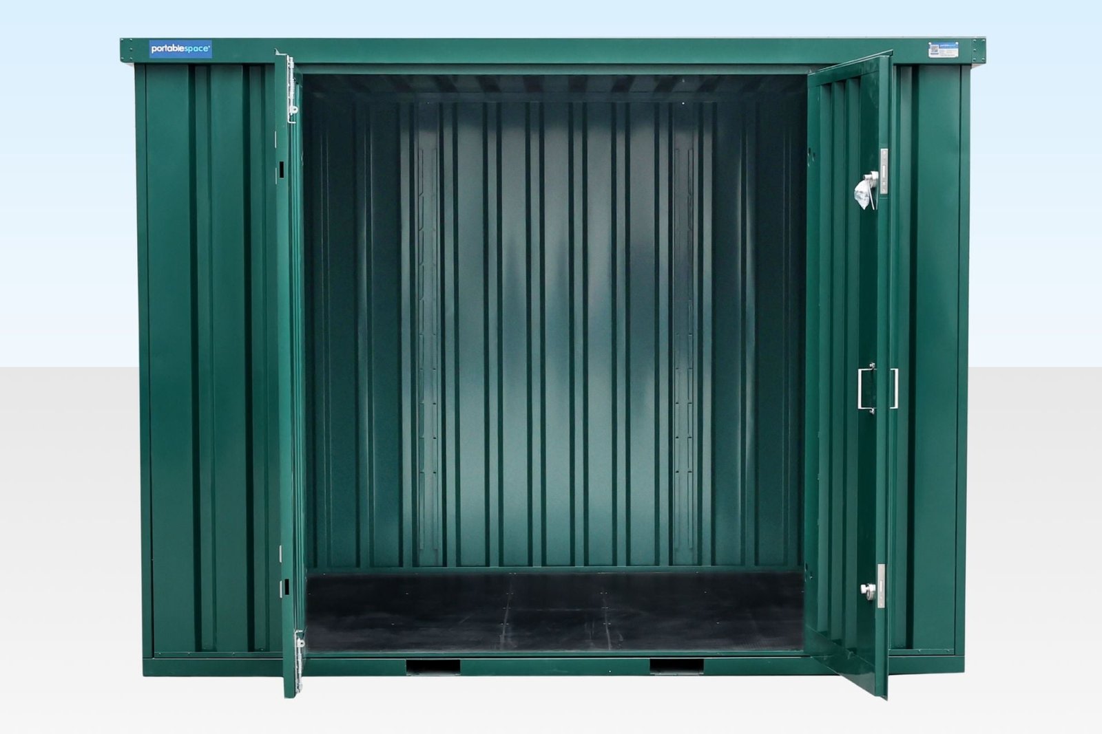 Portable Space 3m Side Door Flat Pack Store Green