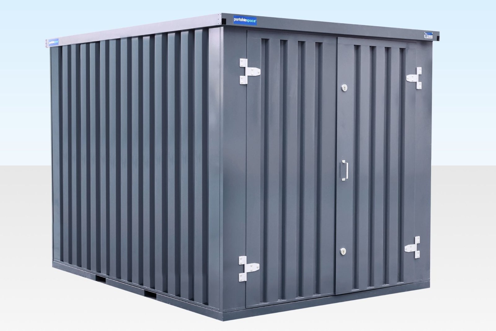 Portable Space 3m Flat Pack Storage Container Grey