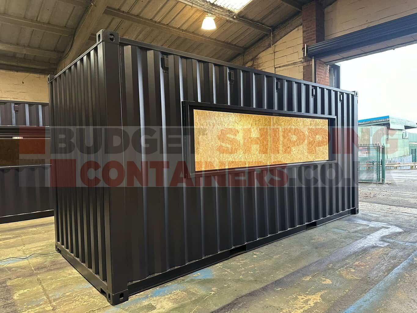 Converted Shipping Container DJ and AV Booth