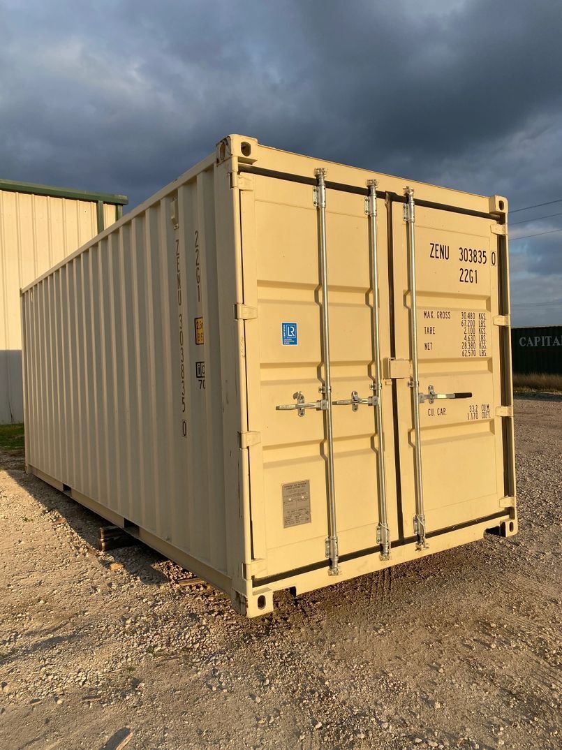 20ft 1-Trip Standard Shipping Container Beige RAL1015